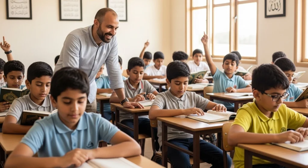 slamic studies and character building in Wah Cantt — Greenfield students in a faith-based classroom