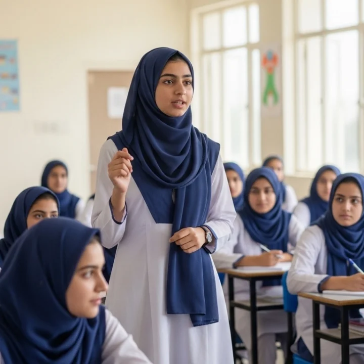 Greenfield students developing communication skills through the leadership program in Wah Cantt