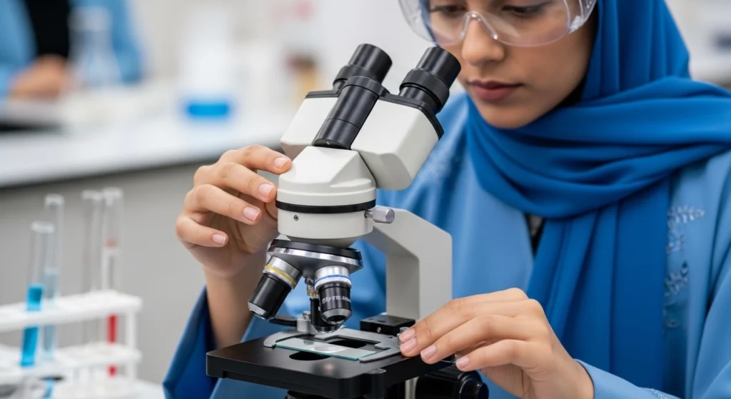 Hands-on experiment in the science lab in Wah Cantt—Greenfield students learning through doing