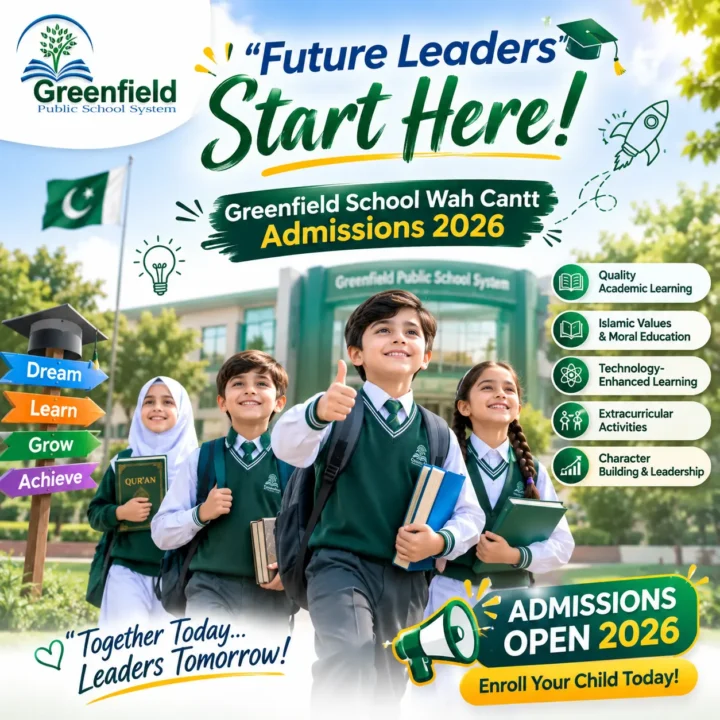 Greenfield School Wah Cantt Admissions 2026